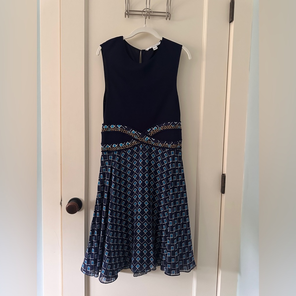 Diane Von Furstenberg navy blue dress